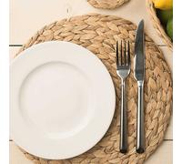 Creative Tops Woven Placemats Set of 4, Natural Water Hyacinth Weave Table Mats
