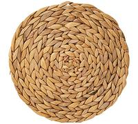 Creative Tops Woven Placemats Set of 4, Natural Water Hyacinth Weave Table Mats