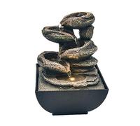 Creative Touch Mini Eternal Rock Indoor Tabletop Water Fountain with LED Light, USB Powered Cascading Rock Water Feature for Home, Office, Bedroom & Meditation Décor, 18cm