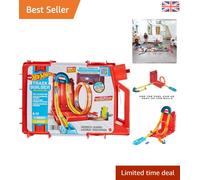Creative Track Building Set - Fuel Can Stunt Box with 14 Pieces for Young Racers