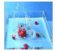 Creative Transparent Shallow Water Tank Acrylic Photography Shooting Water Tank 1.9 Inches High Transparent Display Cabinet for Photography Storage Display (Color : Clear, Size : 50x50x5cm)