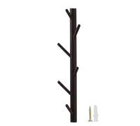 Creative Tree Branch Shape Coat Rack, Beech Wood Wall Coat Hook, Easy To Assemble Wall Hook, Suitable For Entrance, Living Room, Bedroom, White/brown/natural Color 3/4/5/6/7 Hooks(Brown,50cm/19.6in)