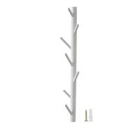 Creative Tree Branch Shape Coat Rack, Beech Wood Wall Coat Hook, Easy To Assemble Wall Hook, Suitable For Entrance, Living Room, Bedroom, White/brown/natural Color 3/4/5/6/7 Hooks(White,70cm/27.5in)