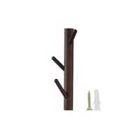Creative Tree Branch Shape Coat Rack, Beech Wood Wall Coat Hook, Easy To Assemble Wall Hook, Suitable For Entrance, Living Room, Bedroom, White/brown/natural Color 3/4/5/6/7 Hooks(Brown,30cm/11.8in)
