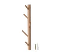 Creative Tree Branch Shape Coat Rack, Beech Wood Wall Coat Hook, Easy To Assemble Wall Hook, Suitable For Entrance, Living Room, Bedroom, White/brown/natural Color 3/4/5/6/7 Hooks(Natural,50cm/19.6in)