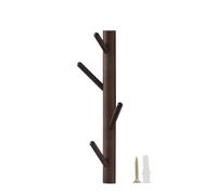 Creative Tree Branch Shape Coat Rack, Beech Wood Wall Coat Hook, Easy To Assemble Wall Hook, Suitable For Entrance, Living Room, Bedroom, White/brown/natural Color 3/4/5/6/7 Hooks(Brown,40cm/15.7in)