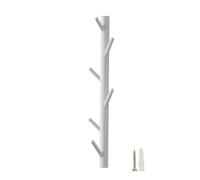 Creative Tree Branch Shape Coat Rack, Beech Wood Wall Coat Hook, Easy To Assemble Wall Hook, Suitable For Entrance, Living Room, Bedroom, White/brown/natural Color 3/4/5/6/7 Hooks(White,60cm/23.6in)