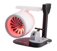 Creative Turbo Desktop Fan With Light, Adjustable Aircraft Fan With Spray, Jet Engine Model Kit With Humidification Spray Strong Airflow Low Noise 3d Diy Printed Electronic Structures