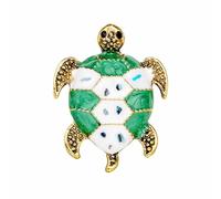 Creative Turtle Animal Brooch Personality Exaggerated Drop Oil Turtle Pin Everything Goes with Clothing Accessories Embellishments for Crafts (Green, One Size)
