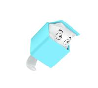 Creative Unique and Blue with Wall Hook Strong Adhesive Cat Sensor Design, Easy to Install Abs Coat Hook for Hanging Bags in Adorable Home Storage Solution Room Home