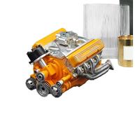 Creative V8 Resin Engine Model - Three Dimensional Miniature Engine for Office, Desk & Workshop Decoration - Detailed Engine Sculpture & Collectible Mechanics Gift for Car Fans
