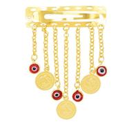 Creative Vintage Coin Tassels Hair Clip For Bangs In Gold With Shimmering Rhinestones Unique Hair Decoration For Women