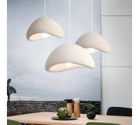 Creative Wabi-Sabi Pendant Light Modern Hanging Light Matt White Nordic Style Cement Hanging Lamp E27 Pendant Lamp For Bedroom Living Room Dining Room Children's Room Kitchen Homestay Chandelier(20cm)