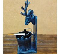 Creative Wall Ashtray - Made of Retro Style Metal, it can be placed on a desk or mounted on the wall. Ideal for bars, offices, or patios(Blue)