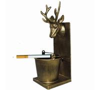 Creative Wall Ashtray - Made of Retro Style Metal, it can be placed on a desk or mounted on the wall. Ideal for bars, offices, or patios(Bronze)