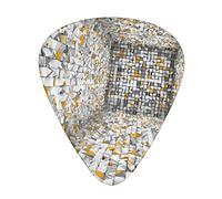 Creative Wall Guitar Picks 12 Pcs Classical Triangle Guitar Plectrums Includes Thin, Medium & Heavy Gauges 3 Sizes for Bass Electric Acoustic Guitars Ukulele with Organizer Storage Box