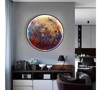 Creative Wall Lamp Led Earth Mural Wall Light Indoor Led Moon Wall Sconce for Bedroom Living Room Cafe Corridor Black 3000-6000K