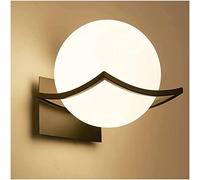 Creative Wall Sconce, Modern Lamp with Glass Ball Shade, LED Light for Bedroom Living Room Hallway, Indoor Lighting Fixture, E27 Base (Color : Gold)(Nero)