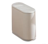 Creative Waste Basket for Living Room and Bathroom, Space-Saving for Slim Trash Can with Modern Design, for Ideal for Small Spaces and Narrow Gaps, for Pla(White 15L)