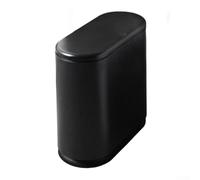 Creative Waste Basket for Living Room and Bathroom, Space-Saving for Slim Trash Can with Modern Design, for Ideal for Small Spaces and Narrow Gaps, for Pla(Black 15L)