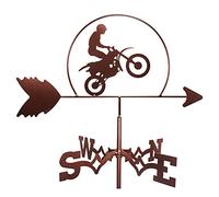 Creative Weathervane with Ornament, Metal Wind Vane Measuring Tool Wind Direction Indicator Garden Stake Weather Vane Professional Measuring Tool Garden Yard Roof