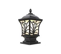 Creative Wheat Flower Outdoor Fences Pillar Lamp American Rural Garden Villa Courtyard Waterproof IP54 Post Lantern Open Air Community Lawn Aluminum E27 Column Lamp