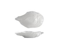 Creative White Ceramic Plates - Simple Tableware for Home, Western Restaurant & Fruit - Elegant Dinner Plates (Small) - Stylish Dish Set for Everyday Use