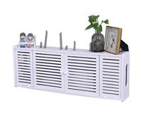 Creative WiFi Floating Shelf Wooden Plastic Panel Multimedia Organizer Stylish Household Router Rack Space Saving Storage for Home & Office