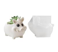 Creative Wild Boar Pattern Silicone Planter Mold Flowerpot for Resin Jewelry Crafting and Succulents Decorations Wild Boar Silicone Mold for Resin