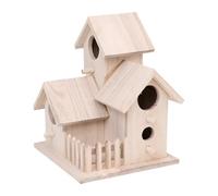 Creative Wild Wooden Bird House For Outdoor Garden - Mountable Nesting Box Breeding And Resting(A)
