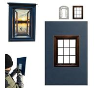 Creative Window Decoration Props, Creative Window Photography Backdrops, Portable Frame for Travel Photography and Unique Perspective Photo Shots