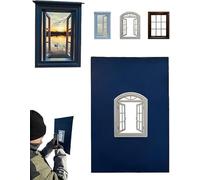 Creative Window Photograph Props - Take The World in a Frame,Travel Photos Viewfinder,Portable Window Photography Backdrop,Unique Record Capture Stunning Photo,for Journey,Party,Landscape (#B)