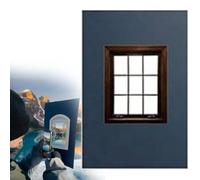 Creative Window Photography Prop - 2026 Portable Frame Backdrop for Travel Photography, Unique Perspective Shot Tool for Landscape and Portrait Photos (brown)