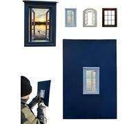 Creative Window Props, Versatile Creative Window Frame Photography Props, Portable Scenic Picture Frame, Framing the Perfect Moment, for Landscape Vacation Shooting (#A)