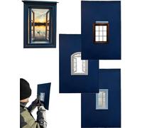 Creative Window Props, Versatile Creative Window Frame Photography Props, Portable Scenic Picture Frame, Framing the Perfect Moment, for Landscape Vacation Shooting (3 PCS)