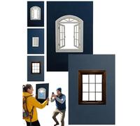 Creative Window Props,Versatile Photography Props,Travel Photos Viewfinder,Portable Outdoor Picture Framing,Window Frame Travel Photo Propr for Capturing Unique Perspectives,Studio (A+B)