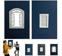 Creative Window Props, Window New Frame Travel Photo Prop, Portable Window Frame Photography Travel Photo Accessories for Landscapes Portraits Vacations, Capturing Unique Perspectives(A+C)