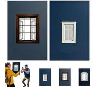 Creative Window Props, Window New Frame Travel Photo Prop, Portable Window Frame Photography Travel Photo Accessories for Landscapes Portraits Vacations, Capturing Unique Perspectives(B+C)