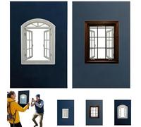 Creative Window Props, Window New Frame Travel Photo Prop, Portable Window Frame Photography Travel Photo Accessories for Landscapes Portraits Vacations, Capturing Unique Perspectives(A+B)