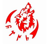 Creative Wolf Head Pattern Car Sticker Exterior Parts Decoration Decals Motorcycle Stickers(Red,20cm)