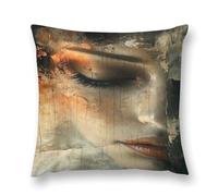 Creative Women's Art Illustration A Visual Feast of Color And Form Double-Sided Pillowcase | Short Plush Ultra Soft Cozy Decorative Throw Pillow Cover | Style 12x12in(30x30cm) | For Sofa, Bedroom & Li