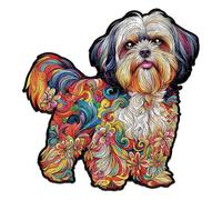 Creative Wooden Animal-Themed Jigsaw Puzzle with Cat Shape Irregular Edge Design in Medium Size Family Game Night Unique Wall Art Decor for Puzzle Lovers(21×29.7 cm)