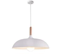 Creative Wooden Chandelier Adjustable Hanging Design E27 Lamp Compatible Minimalist Nordic Style Perfect for Various Scenes (White 13.7in)