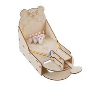 Creative Wooden Desktop Bowling Toy Interactive STEM Toy Set for Kids Science Discovery and Education Learning Activity Physics Teaching Aid