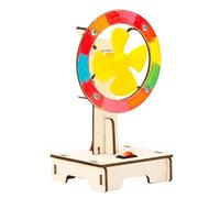 Creative Wooden Fan Making Model Toy Set for Experiment Childs Learn Circuit and Wind Power Through Fun Assembly Activity Students Engineering Toy
