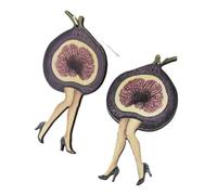 Creative Wooden Fig & Leg Earrings for Women - Unique Artistic Design, for Fashion Statements & Gifts