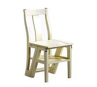 Creative Wooden Step Stool Double Use Folding Bench for Kitchen & Office Durable Solid Wood Design Space Saving White Folding Stool