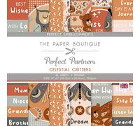Creative World of Crafts The Paper Boutique-Perfect Partners-Celestial Critters-Embellishments, Multicoloured, 8 x 8 inches