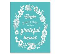 Creative Wreaths Flower Every Day Reusable Silk Screen Stencils Printing Stencil Self Adhesive Silk Screen Mesh Transfers Stencils for Chalk Paste Wood,Fabric,Home Decor,Art Crafts T-Shirt