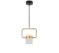 Creative Wrought Iron Pendant Light, Hanging Lights with Cylindrical Glass Lampshades, Metal Lighting Accessories, Post-Modern Minimalist Suspension Lamp for Bar, Cafe